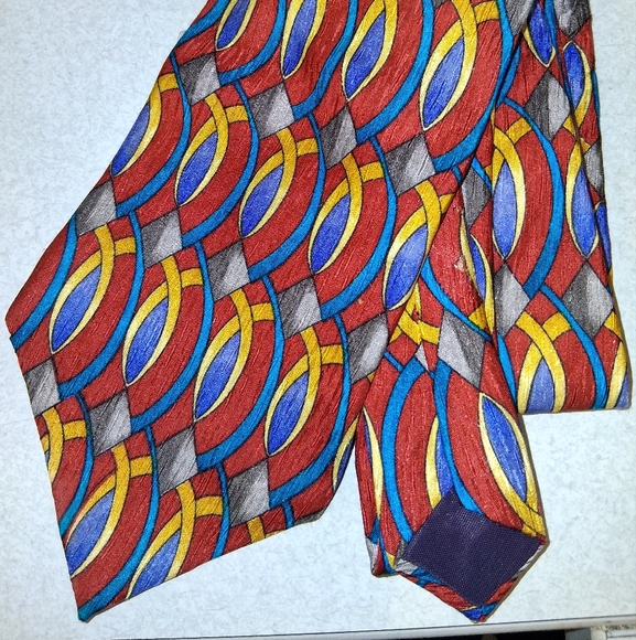 Cocktail Collection "Tequila" Colorful Geometric Tie - Picture 2 of 5